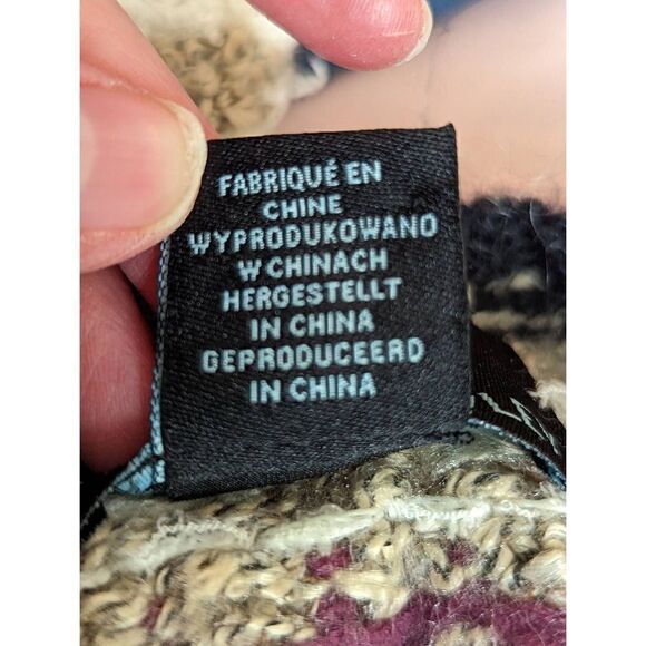 Cynthia Rowley Women Long Sleeve Scoop Neck Open-Knit Sweater Heathered Black Si - Picture 12 of 14